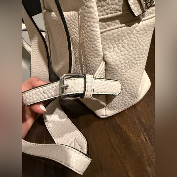 COLAB Cream Pebble Vegan Leather Backpack - Picture 7 of 16